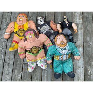 Vintage WWF WWE Wrestling Buddies Bundle - Sting, Hulk hogan Ultimate Warriors